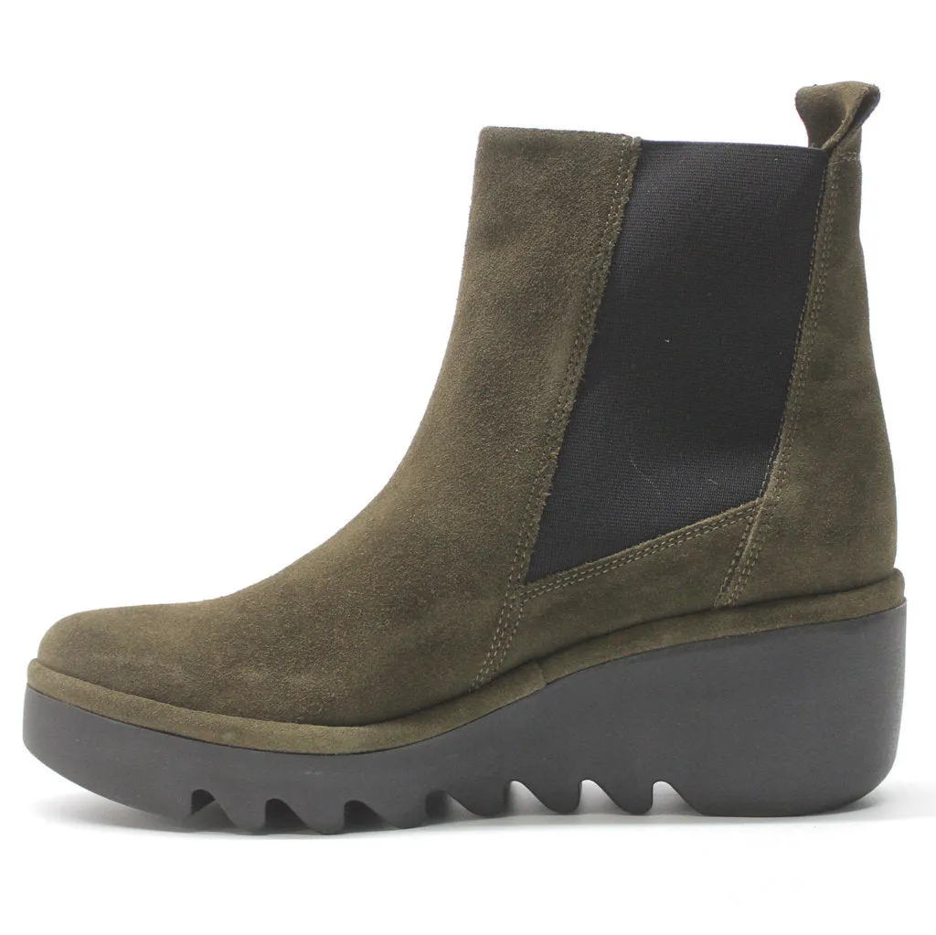 Fly London BAGU233FLY Suede Women's Chelsea Wedge Boots