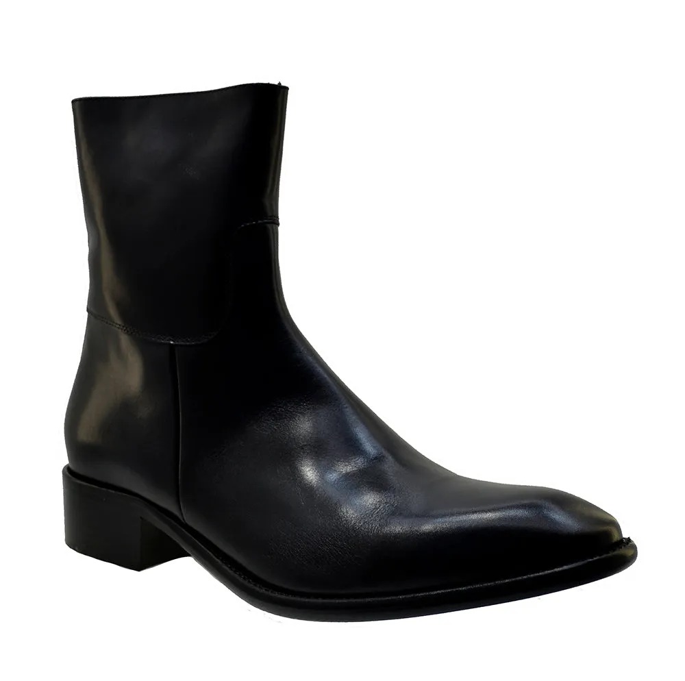 Men's Italian Shoes Jo Ghost 2826 Black Leather Chelsea Boots