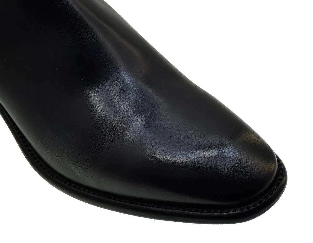 Men's Italian Shoes Jo Ghost 2826 Black Leather Chelsea Boots