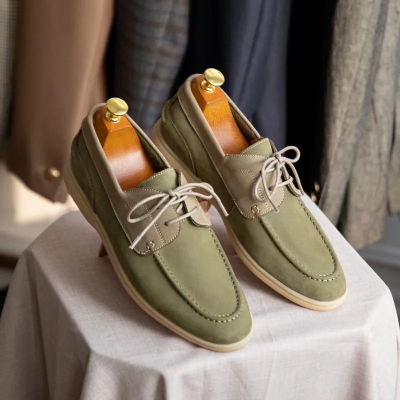 Mens Vintage Suede Sailing Shoes