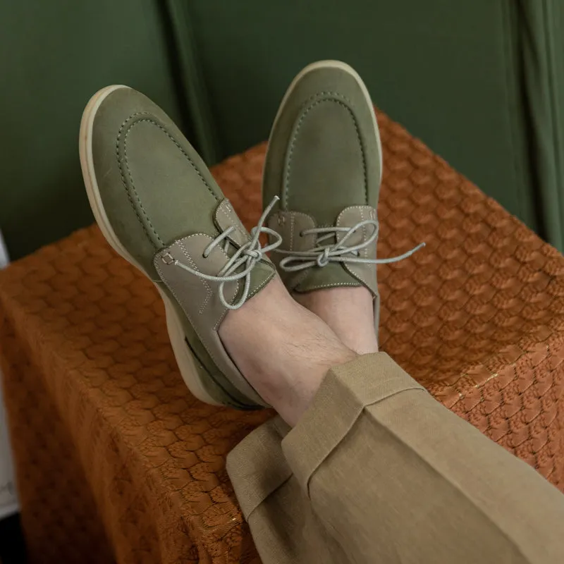 Mens Vintage Suede Sailing Shoes