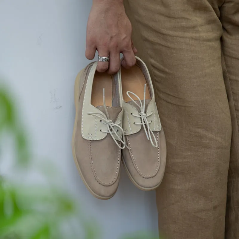 Mens Vintage Suede Sailing Shoes