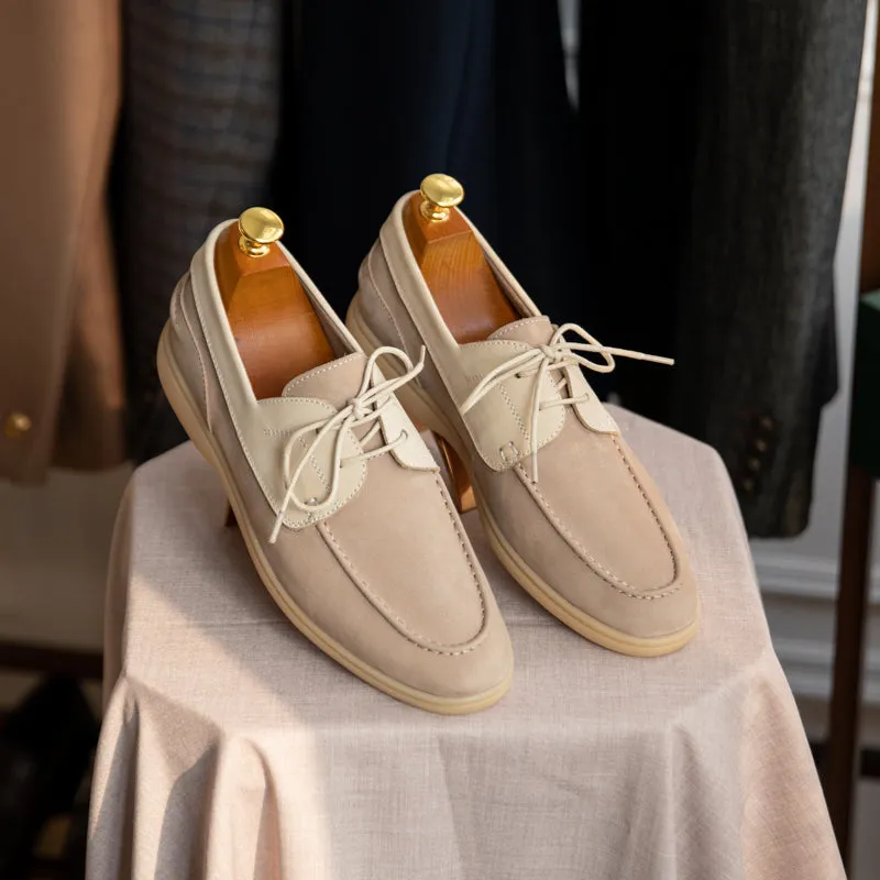 Mens Vintage Suede Sailing Shoes